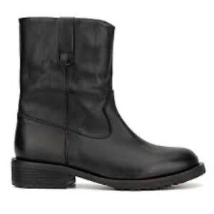 Vintage Foundry Alaina Black‎ Leather mid calf boot NEW 7